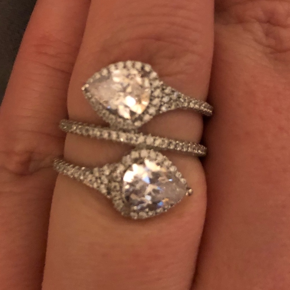 Sterling Silver Wrap CZ Ring